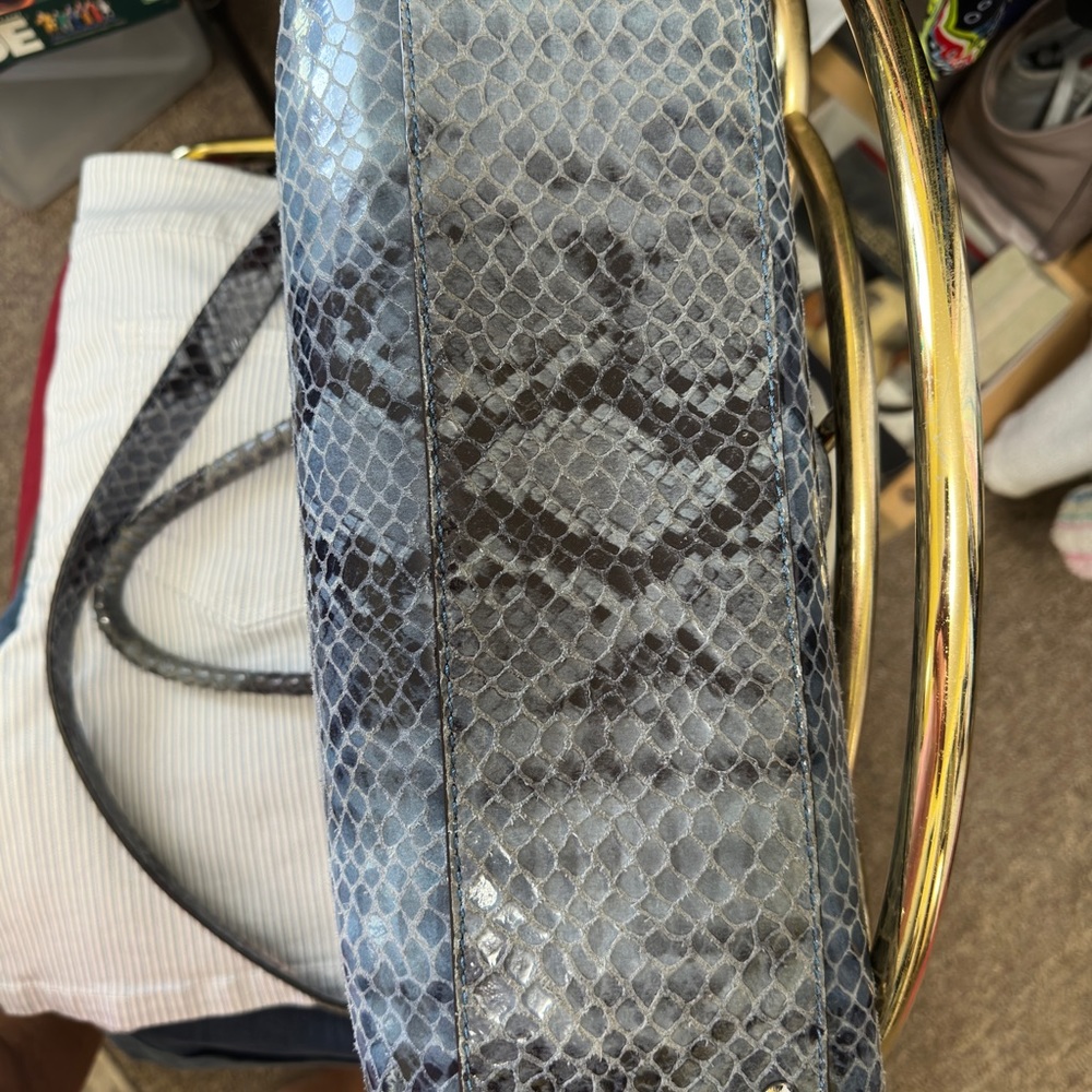 2013 Blue Jewel Python Michael Kors Large Handbag… - image 3
